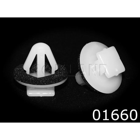 01660 БЕЛАЯ клипса автомобильная GM/LEXUS/PONTIAC/TOYOTA