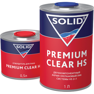 322.1500 SOLID PREMIUM CLEAR HS (1000+500мл) - 2K лак системы HS (в комп. с отвердит.)