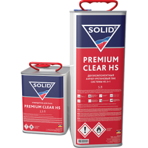 322.7500 SOLID PREMIUM CLEAR HS (5000+2500мл) - 2K лак системы HS (в комп. с отвердит.)
