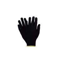 Бесшовные трикотажные защитные перчатки из полиэфирных волокон, черные, Р-ры: 9/L. JETA