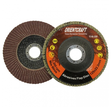 116.00 Круг лепест. торц. для ручн. шлифмашинок 125*22 P 180 Orientcraft